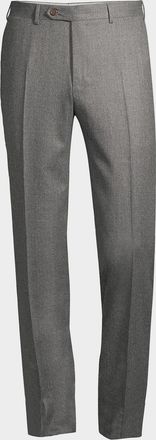 Canali Men & apos;s Flannel Wool Trousers