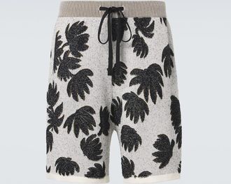 Commas Shorts de jacquard de rizo