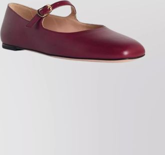 Bally round toe leather ballet flats