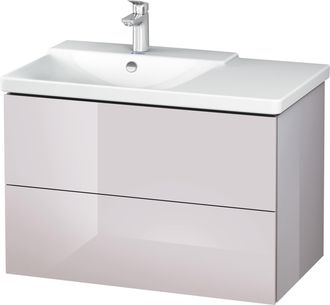 Duravit Duravit L-cube Mueble De Pared De 820mm De Ancho, Profundidad 481, 2 Cajones, Cabe p3 Comfort Art&iacute;culo 233385, Cuenca Izquierda, Color: Laca Blanca Li