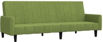 vidaXL Sofá cama de 2 plazas terciopelo verde claro Vidaxl