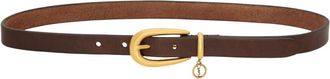 Saint Laurent Brown Cassandre Solid Formal Belt