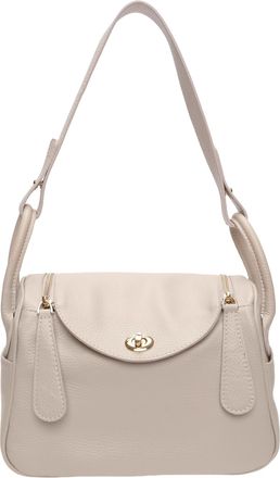 Luisa Vannini Beige Rundleer Tas