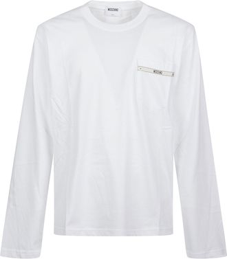 Moschino Long Sleeve Zipped Cotton T-Shirt