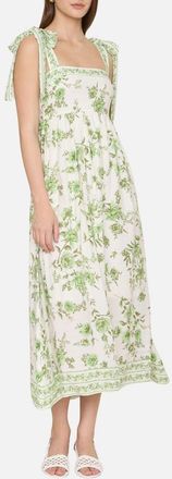 Blu Pepper Tie Strap Sleeveless Maxi Dress in Green Multi at Nordstrom, Size Medium