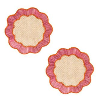 Coro Cora Hibiscus 3D Placemat - Set of 2 in Pink at Nordstrom