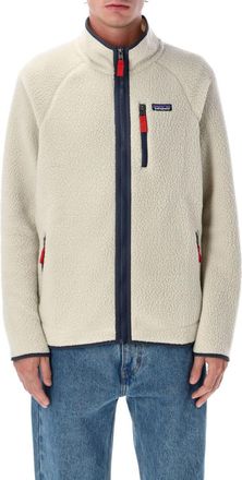 Patagonia Beige High Neck Logo Jacket