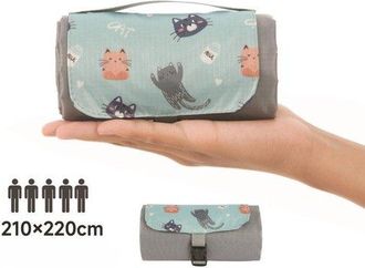 OEM Manta De Picnic, Impermeable, Ultraligera Y Compacta, Manta Verde Para Exteriores, Acampadas, Playa Y Senderismo, Verde Oscuro, 150 X 210 Cm