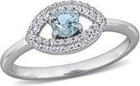 Delmar Blue Topaz & Created White Sapphire Ring at Nordstrom Rack, Size 8