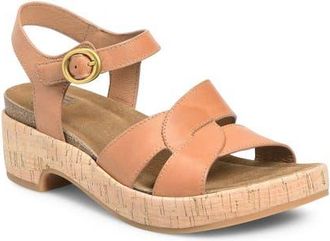 S&ouml;fft Capri Ankle Strap Platform Sandal in Luggage at Nordstrom, Size 9.5