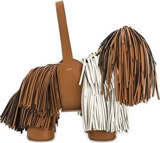 JW PEI Nita Puppy Shape Fringed Faux Leather Handbag in Brown at Nordstrom