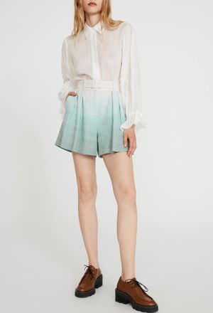 Claudie Pierlot Short bicolore taille haute tie and dye