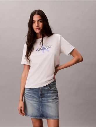 Calvin Klein Jeans Calvin Klein Womens Script Monologo Graphic Classic T-Shirt - Neutral - XL
