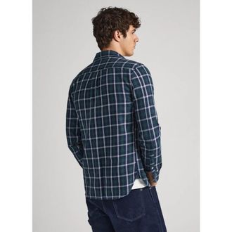 Pepe Jeans London Casual Shirts - Heren - Casual Overhemden - Blauw - L - Katoen - Overhemden