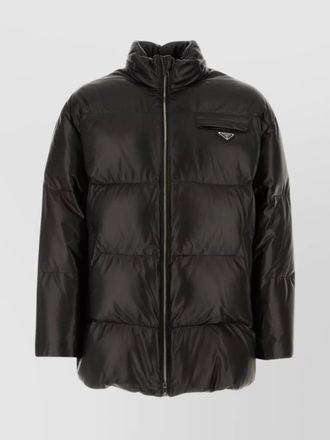 Prada lamb leather down jacket