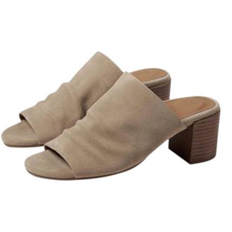 Gentle Souls Womens Chas Heel In Mushroom Suede