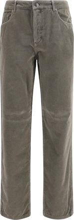 Brunello Cucinelli Mens Corduroy Trousers Taupe-Pearl Cotton Taupe/pearl