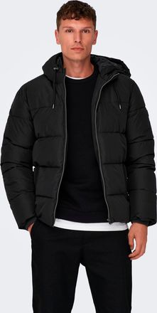Only & Sons Steppjacke »ONSMARLON LIFE HOOD PUFFER JACKET OTW VD« mit Kapuze