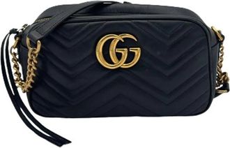Gucci Pre-owned Leather gucci-bags - Dames - Vintage Schoudertas - Zwart - ONE Size - Vintage