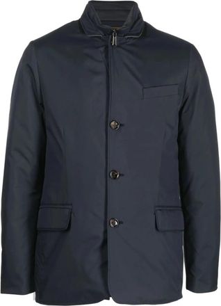 Moorer Nobile Jacket - Heren - Zomerjassen - Blauw - S - Leer - Jassen