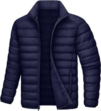 Generic Mens Coats Winter Padded Jacket Warm Casual Overcoat Thick Thermal Outwear Hood Vintage Coat Mens Work Jacket Winter Coats Long Down S-6Xl