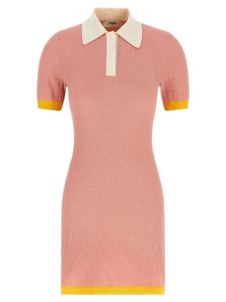 Fendi Multicolor Cotton Short Womens Dress
