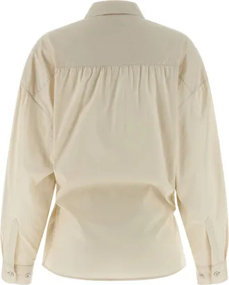 Christophe Lemaire Straight Collar Twisted Shirt - Beige