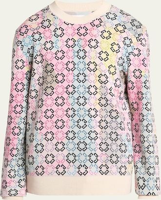 Givenchy Mens Multicolor Monogram Sweater