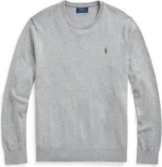 Polo Ralph Lauren Casual Grijze Pullover Trui - Heren - Ronde hals truien - Grijs - XL - Katoen - Truien & Vesten