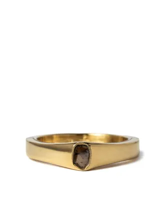 Parts Of Four Sistema sterling-silver diamond ring - unisex - Diamond/Gold Plated Sterling Silver - 12
