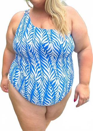 Alicia Swim Jodie Coco One-Piece Swimsuit - Plus In Blue Bay Waves