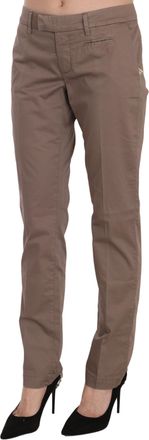 Dondup Brown Low Waist Straight Cut Trouser Womens Pant