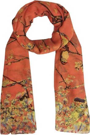 World of Shawls New Ladies Womens Celebrity Style Long Scarf Scarves Maxi Sarong Sale (New Orange Birds)