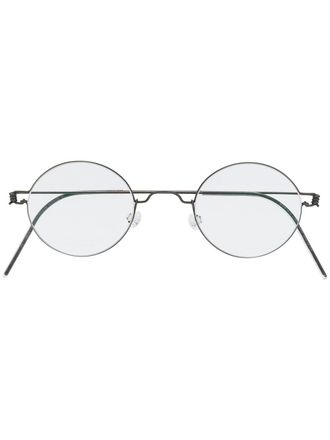 Lindberg Corona round glasses - unisex - Acetate/Metal - One Size - Black