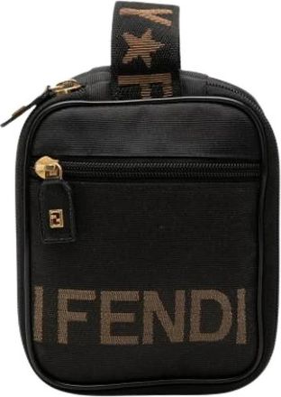 Fendi Pre-owned Vanity Pouch - Dames - Vintage Mini Tas - Zwart - ONE Size - Nylon - Vintage