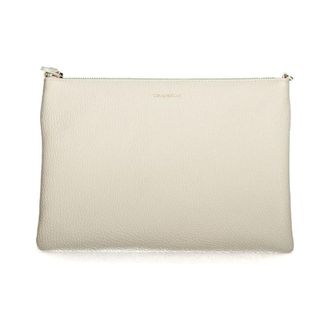 Coccinelle Cross Body Bags, female, White, Size: ONE SIZE White Leather Crossbody Handbag with Zip