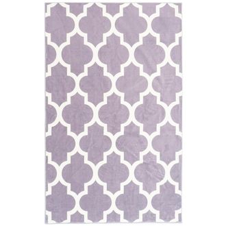 OEM Alfombra Moderna Novo Strado Para Sal&oacute;n, Delicado Estampado De Terciopelo Gris, Color Gris Marruecos, 200x300 Cm