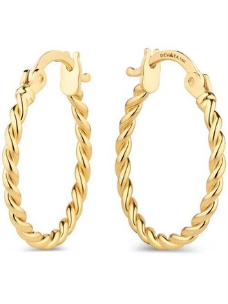 Devata Twisted Rope Hoop Earrings in 14K Gold in Yellow Gold at Nordstrom