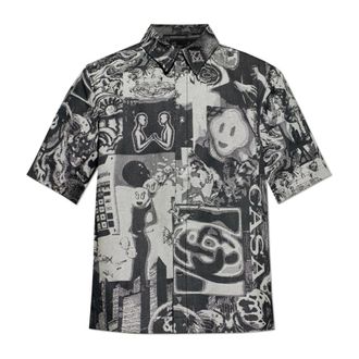 Casablanca Denim Shirts, male, Gray, Size: S Denim Shirt