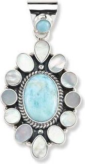 Samuel B. Sterling Silver & Larimar Pendant in Blue at Nordstrom Rack