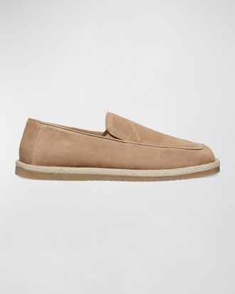 Stuart Weitzman Mens Harbor Venetian Suede Espadrilles