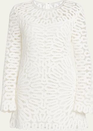 SIMKHAI Mccall Cage Crochet Mini Dress