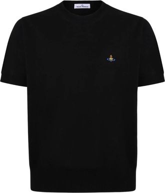 Vivienne Westwood Alex T-Shirt - Heren - Ronde hals truien - Zwart - L - Katoen - Truien & Vesten