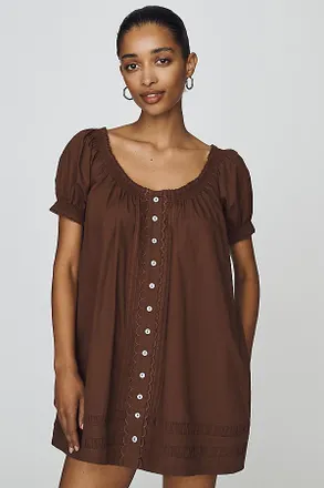 Damson Madder Jayne Cotton Mini Dress