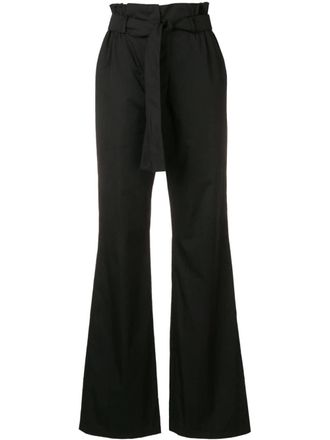 Moschino Pantaloni a vita alta con cintura - Nero