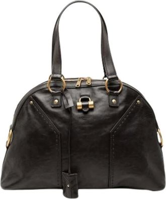 Saint Laurent Pre-owned Handbags, female, Brown, Size: ONE SIZE Pre-owned The Muse Handbag