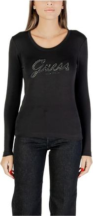Guess Mujer, Camisetas, Negro, Talla: M