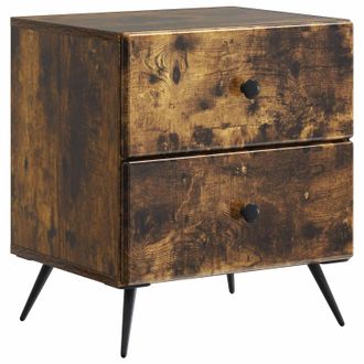 vidaXL Armario De Noche Con Caj&oacute;n Roble Ahumado 43 X 34,5 X 47,5 Cm Vidaxl