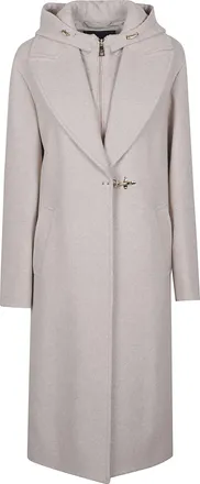 Fay Double Front Wide Lapel Wool Coat