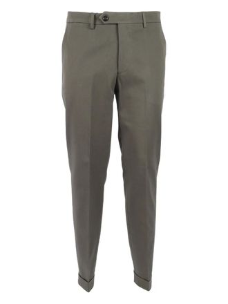 Berwich buttoned straight-leg trousers - men - Cotton/Elastane - 54 - Grey